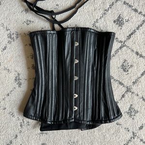 Heavy Duty Corset Waist Training Leather